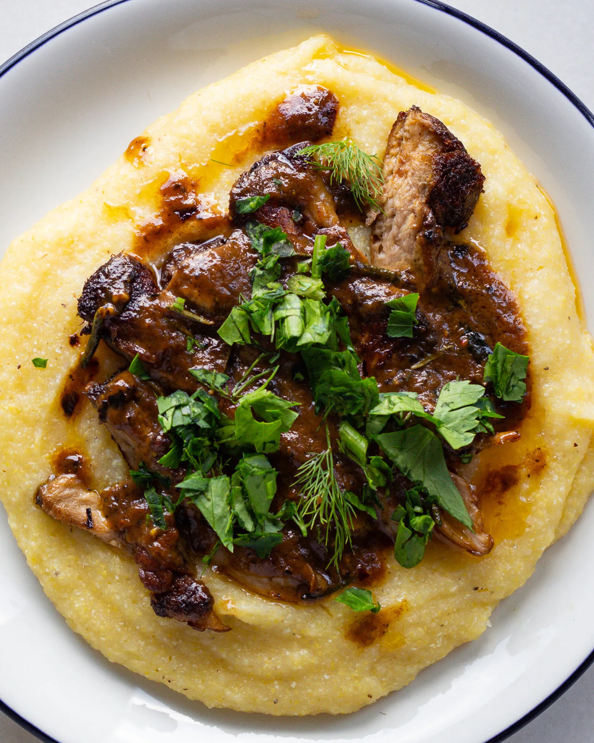 Lion’s Mane Mushroom Steaks with Balsamic Pan Sauce