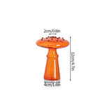 Orange and Green Mini Glass Mushroom Bud Vase