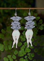 Mushroom Lady Earrings, Symmetrical