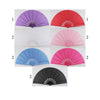 12PCS - Plain Folding Line Dance Hand Fan