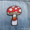 Mushroom Rainbow, Magic Shroom Embroidered Iron-On Patch