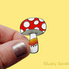Mushroom Rainbow, Magic Shroom, Retro Vintage 70s Enamel Pin