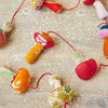 Recycled Sari Garland - Mushrooms