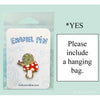Snail & Toadstool, Mushroom Shroom 70's 80s, Hard Enamel Pin