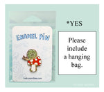 Snail & Toadstool, Mushroom Shroom 70's 80s, Hard Enamel Pin