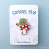 Snail & Toadstool, Mushroom Shroom 70's 80s, Hard Enamel Pin