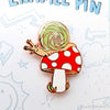 Snail & Toadstool, Mushroom Shroom 70's 80s, Hard Enamel Pin