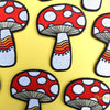Mushroom Rainbow, Magic Shroom Embroidered Iron-On Patch