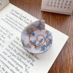 Cora | Small Round Swirly Seashell Claw Clip