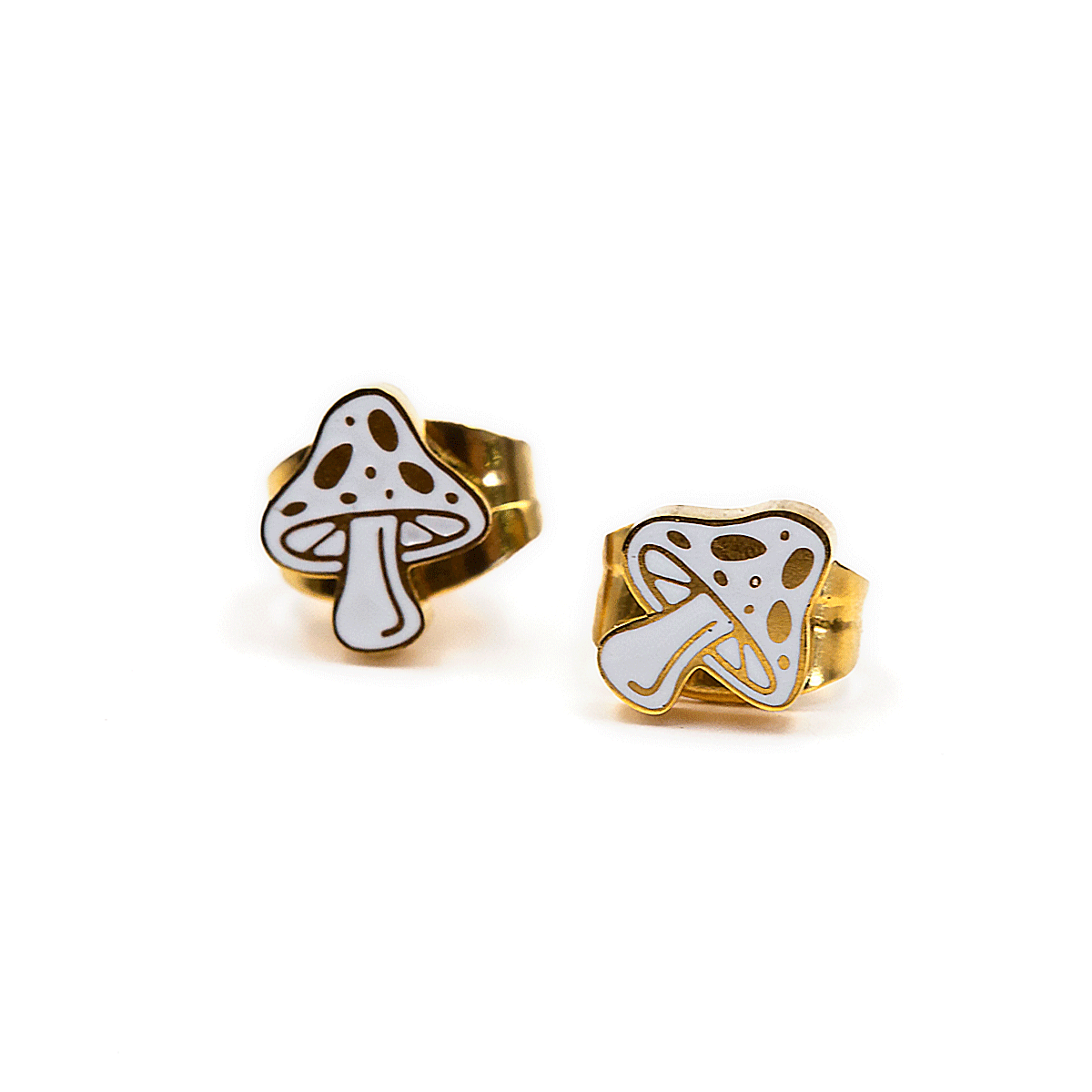 Mushroom Micro Stud Earrings