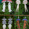 Mushroom Lady Earrings, Symmetrical