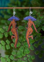 Mushroom Lady Earrings, Symmetrical