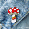 Mushroom Rainbow, Magic Shroom, Retro Vintage 70s Enamel Pin