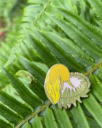Banana Slug and Fern Enamel Pin