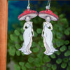 Mushroom Lady Earrings, Symmetrical
