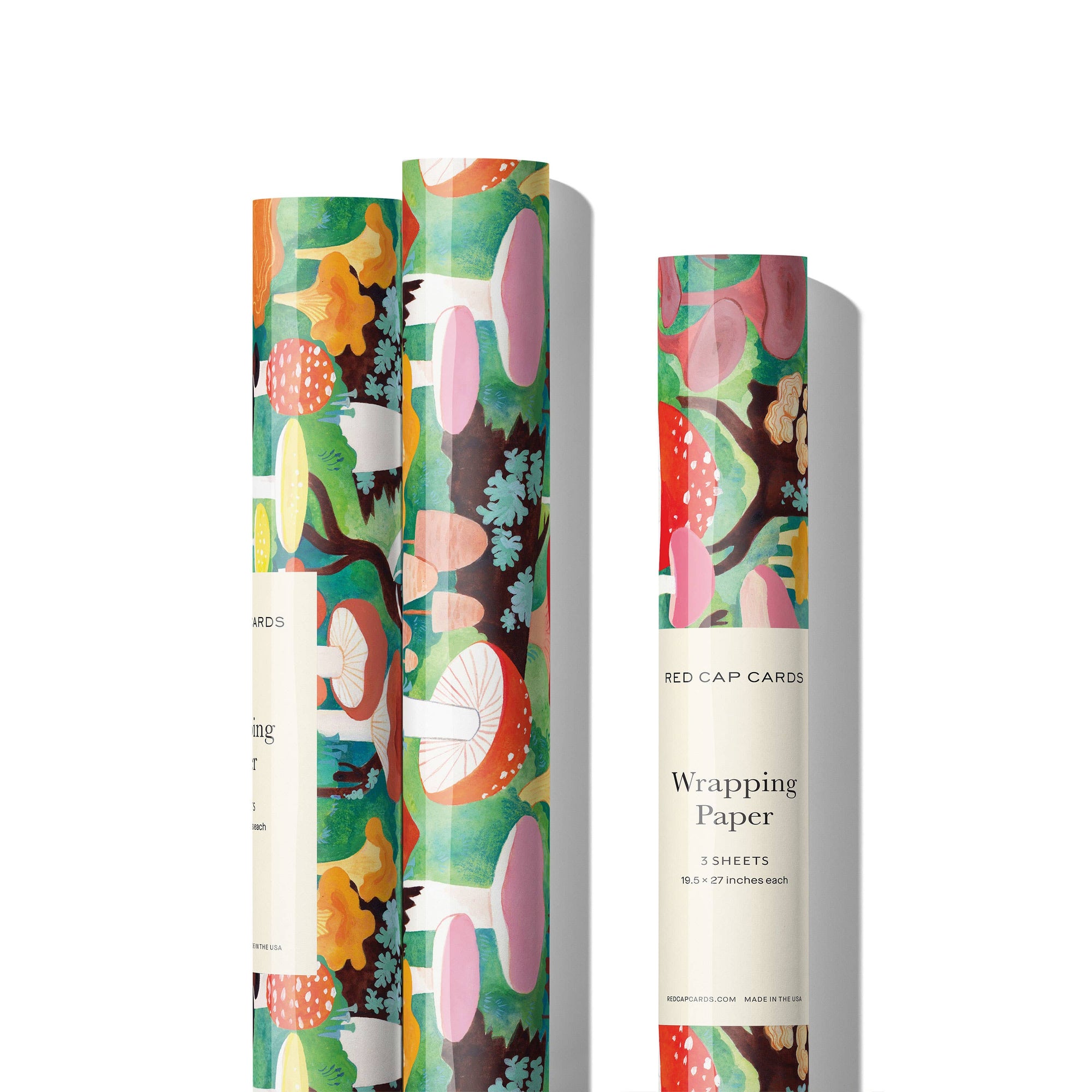Woodland Mushrooms wrapping paper