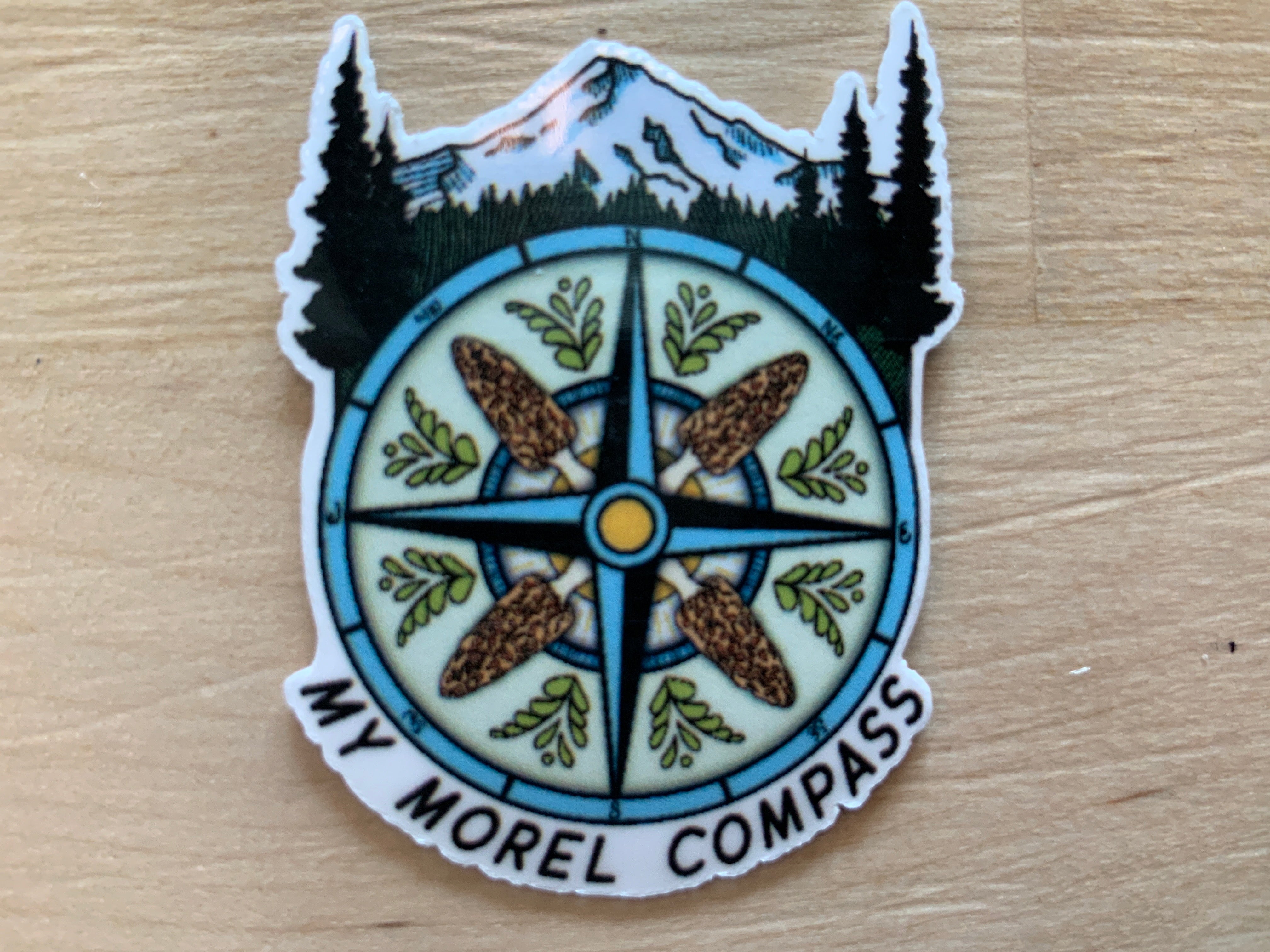 Sticker - Little - Morel Compass – Enchanted Farms Mushrooms