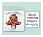 Toad & Mushroom, Toadstool Frog Embroidered Iron-On Patch