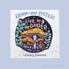 Live In Wonder, Magic Mushroom Embroidered Iron-On Patch