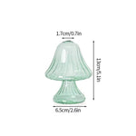 Orange and Green Mini Glass Mushroom Bud Vase