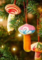Recycled Sari Decoration - Mushroom