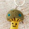 Felt Mushroom Keyring