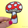 Mushroom Rainbow, Magic Shroom Embroidered Iron-On Patch