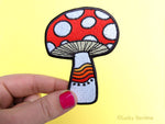 Mushroom Rainbow, Magic Shroom Embroidered Iron-On Patch