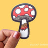 Toadstool Rainbow Mushroom, Retro 70s Hippie Vinyl Sticker