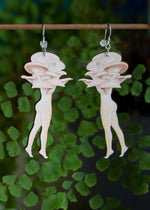 Mushroom Lady Earrings, Symmetrical