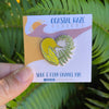 Banana Slug and Fern Enamel Pin