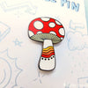Mushroom Rainbow, Magic Shroom, Retro Vintage 70s Enamel Pin
